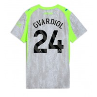 Stroje piłkarskie Manchester City Josko Gvardiol #24 Koszulka Trzeciej dla damskie 2025-26 Krótki Rękaw